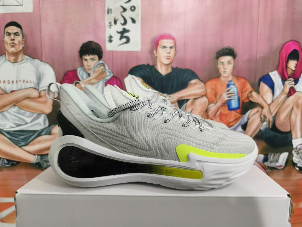 Nike Basketball Shoes in Gray and Volt Green