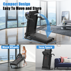 Black foldable treadmill W215P421553 - Product detail 5