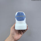 Alexander McQueen Oversized Low-Top Sneakers, White and Blue