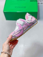 Bottega Veneta Orbit Flash Mary Jane Sneakers Silver White