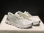 On Cloud X 4 Ivory and Blue Sneakers