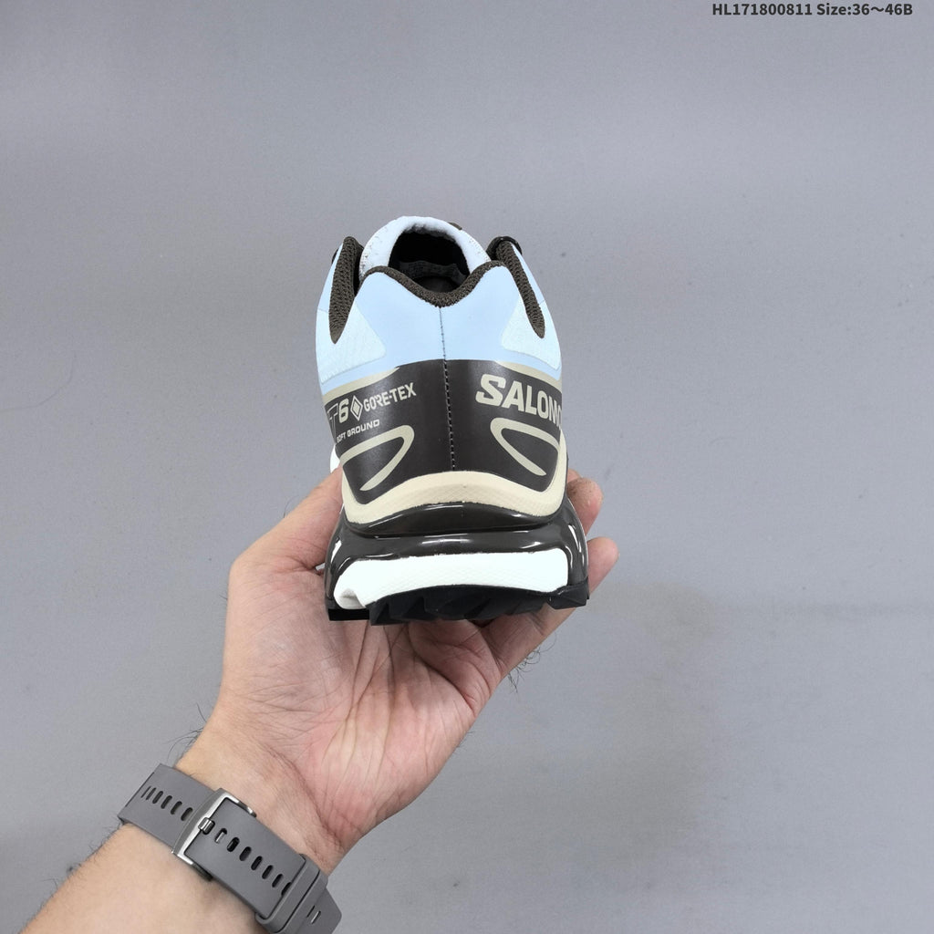 Salomon XT-6 GTX Trail Running Shoes, Ice Blue and Black