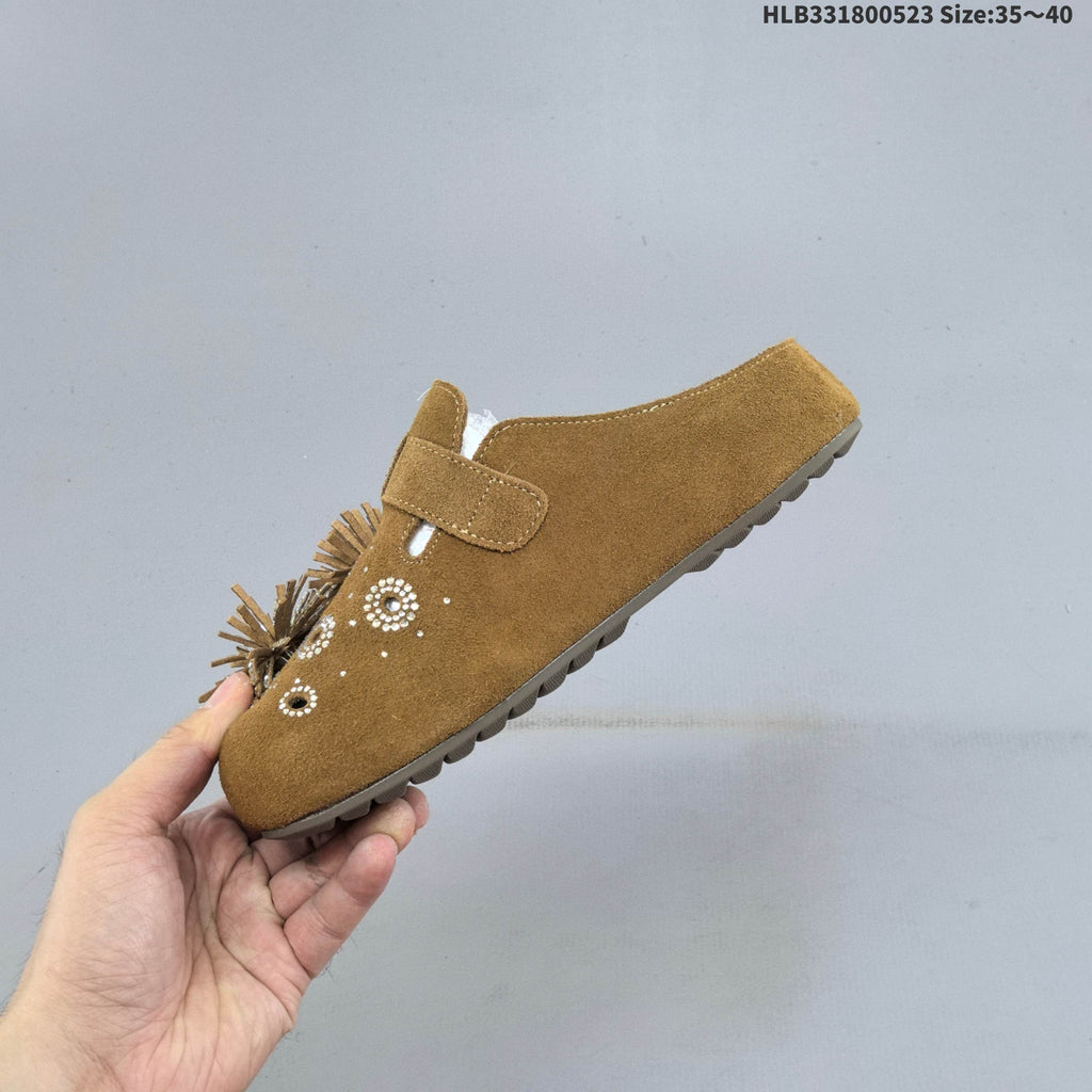 GG-CC Firework Embellished Brown Mule Clogs
