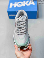 HOKA Rocket X 3 Low-Top Running Shoes Gray Mint