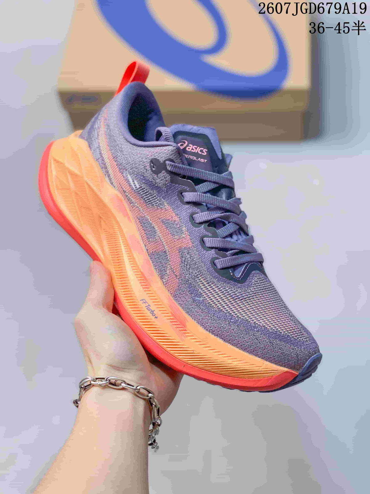 ASICS Superblast 2 Running Sneakers Gray Purple Orange