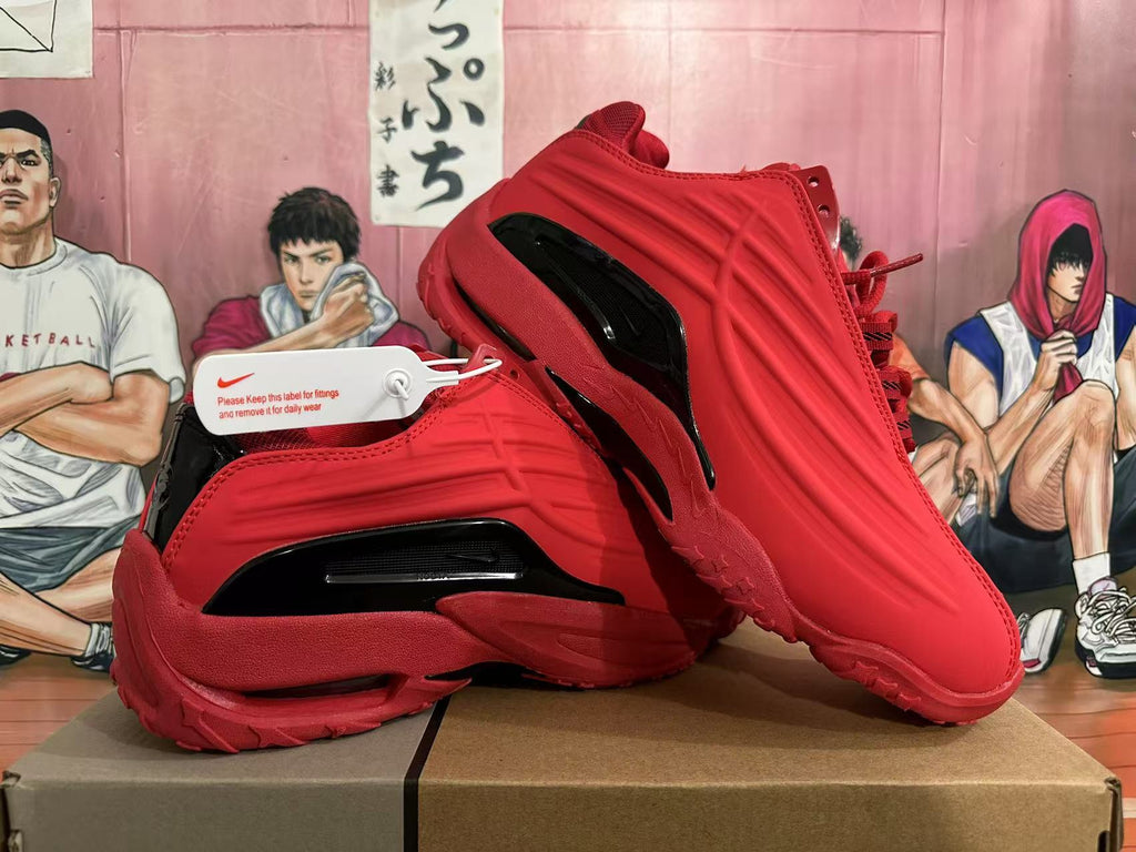 Nike Air Flightposite Red and Black Basketball Shoes