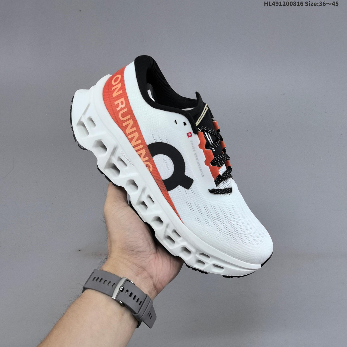 On Cloudmonster 3 Hyper Running Shoes White Orange