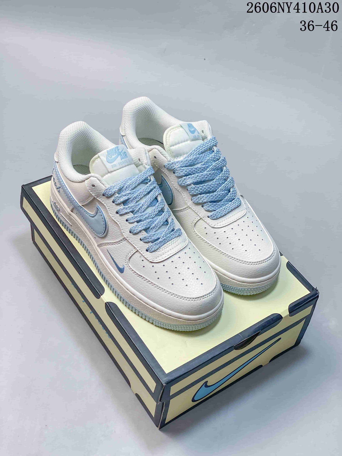 Nike Air Force 1 '07 Low White and Blue Sneakers