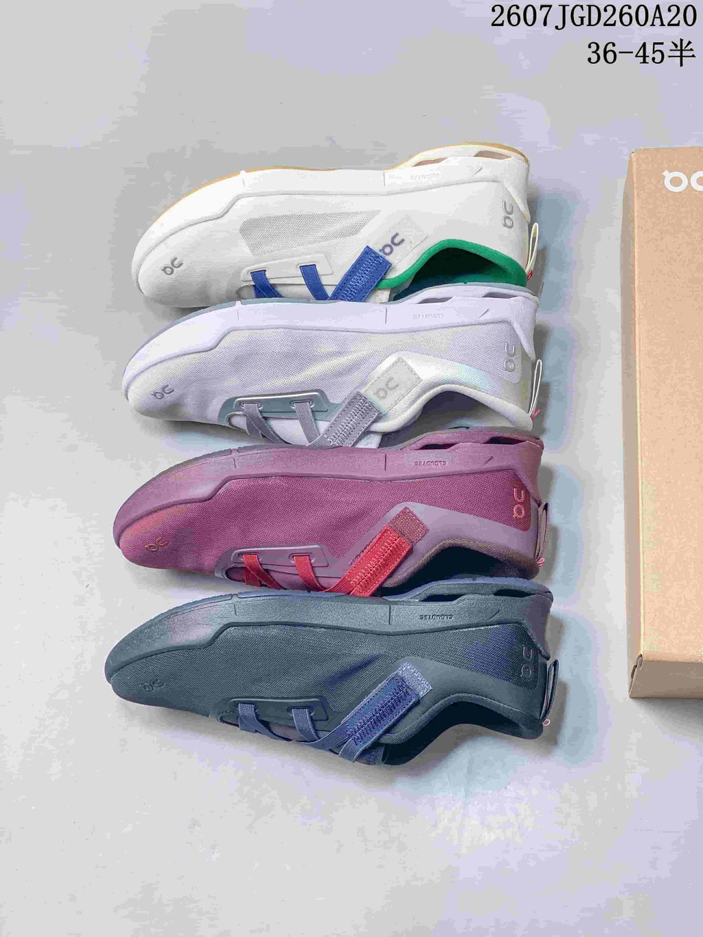 On Cloudnova Moon Sneakers in Navy, Pink and White