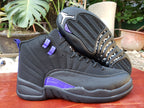 Air Jordan 12 High-Top Sneakers in Red/Black or Black/Purple