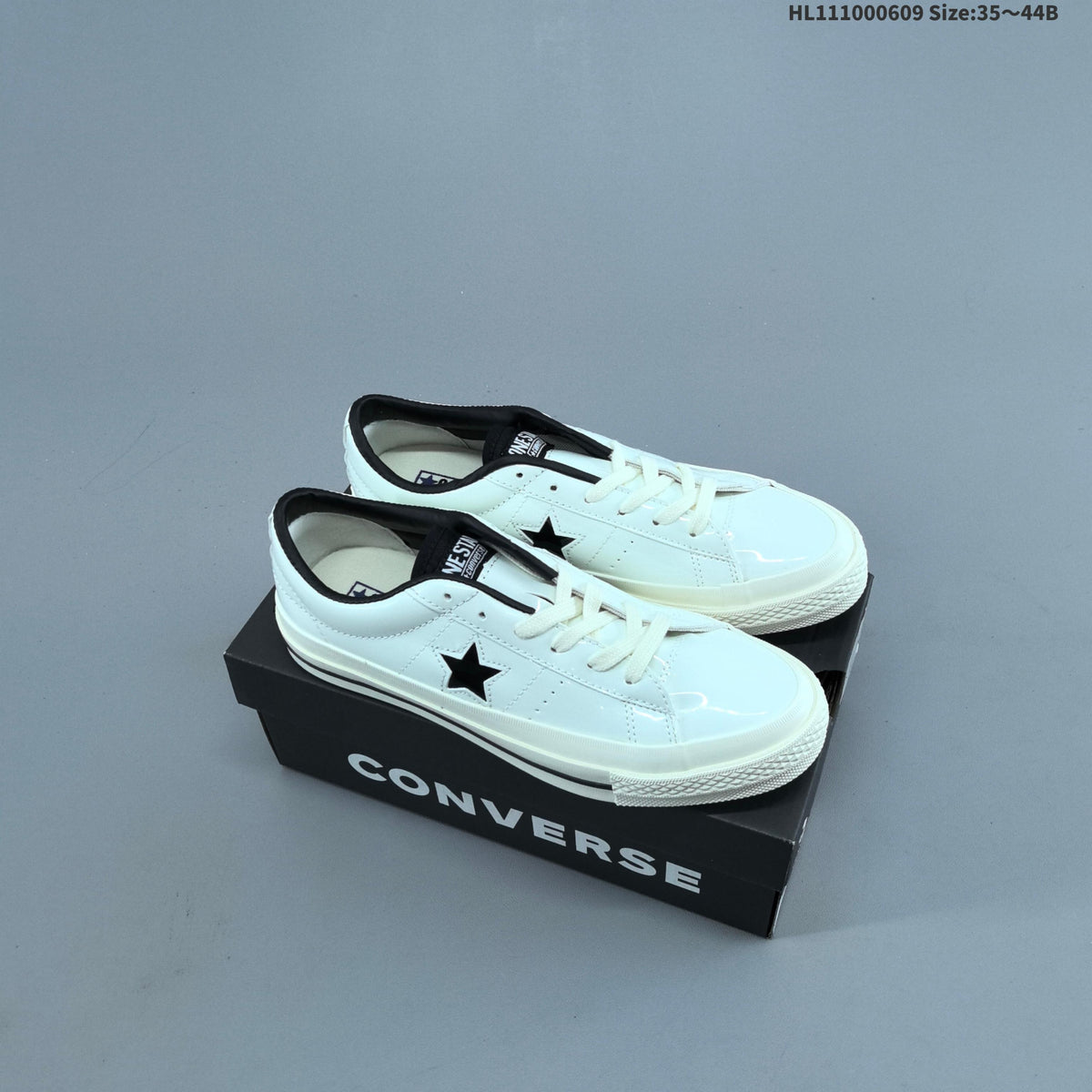 Converse One Star Low-Top Lifestyle Sneakers, Black and White