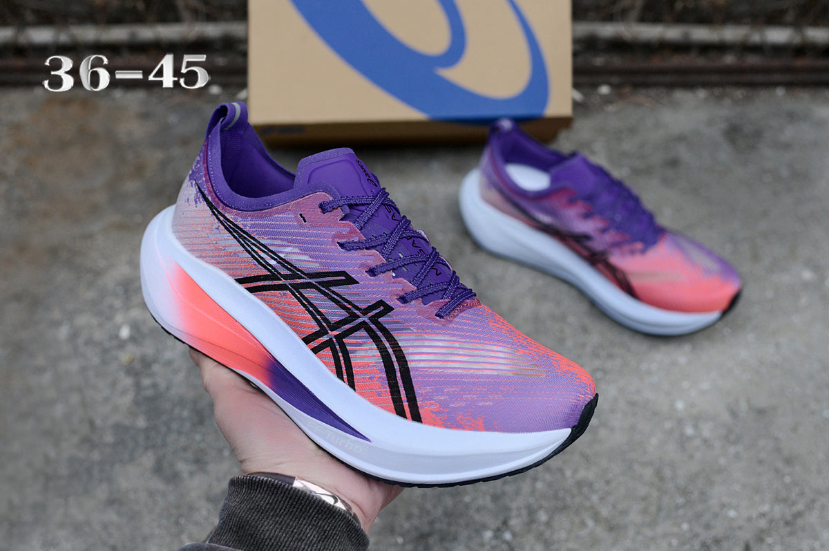 ASICS Purple and Coral Running Shoes
