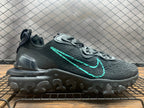 Nike React Black Sneakers with Teal Swoosh