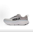 HOKA Bondi 8 Running Shoes in Gray and Black