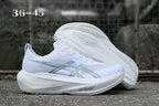 ASICS White and Gray Running Shoes