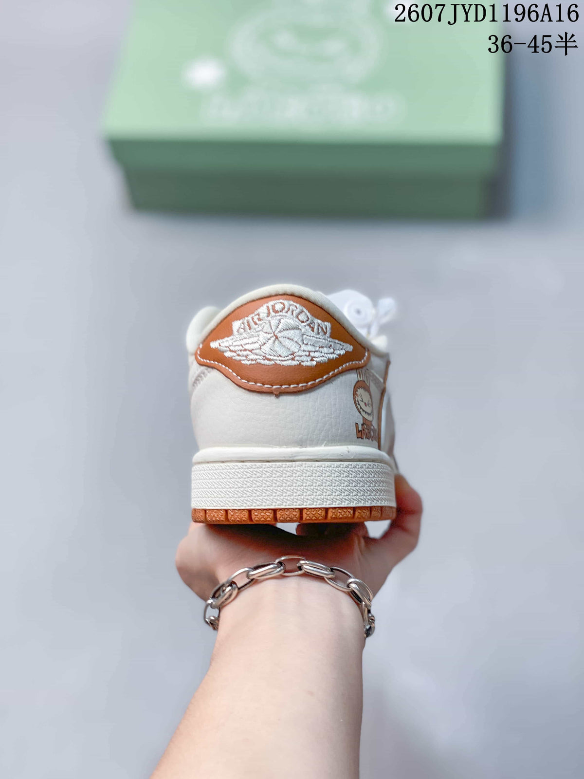 Jordan Air Jordan 1 Low Labubu White Brown Sneakers 2607JYD1196A16