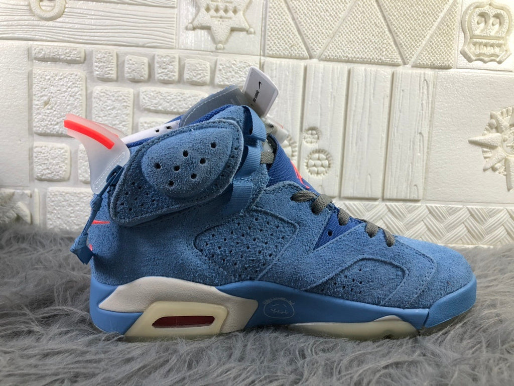 Jordan 6 Travis Scott Blue High-Top Sneakers