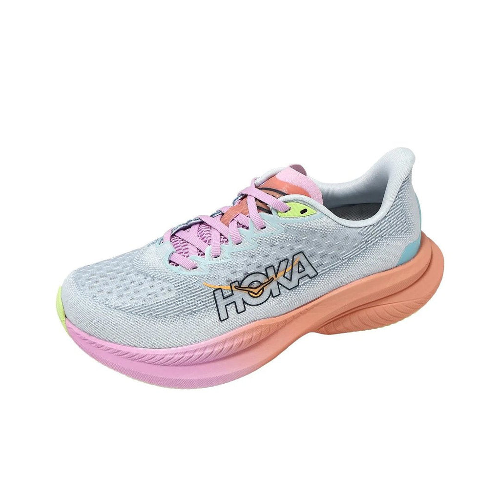 HOKA Running Shoes in Gray, Pink and Lime