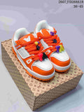 Louis Vuitton Trainer Low Sneakers Orange White 711580URY
