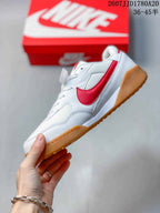 Nike Terra Manta Suede Sneakers White Red Gum Sole