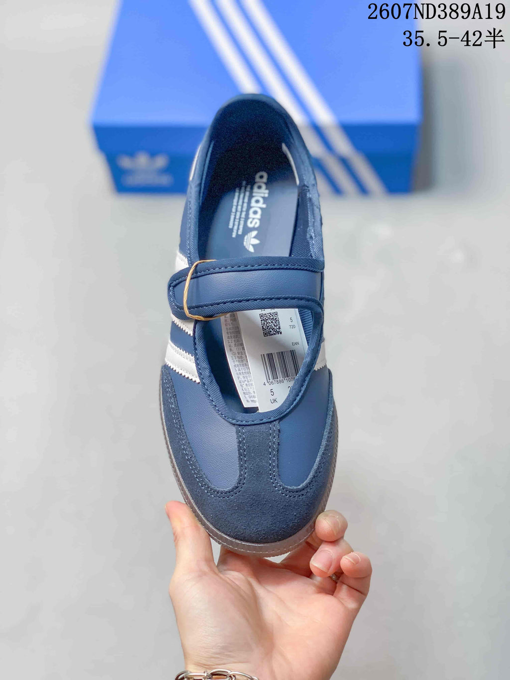 adidas Samba Jane Mary Jane Sneakers Blue and White
