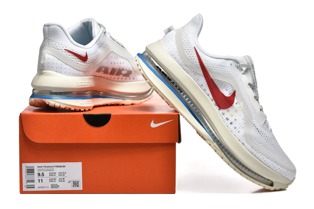 Nike Pegasus Premium White and Red Running Shoes II7347-111
