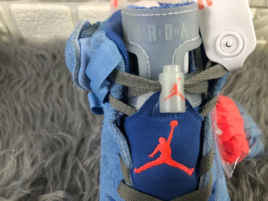 Jordan 6 Travis Scott Blue High-Top Sneakers