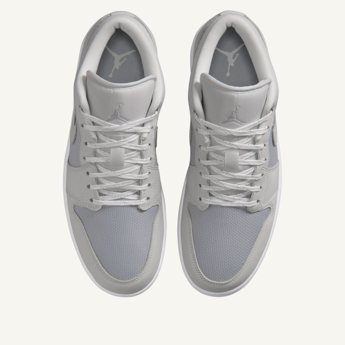 Jordan Men's Grey/Off White Air Jordan 1 Low SE Sneakers, IO2049 100