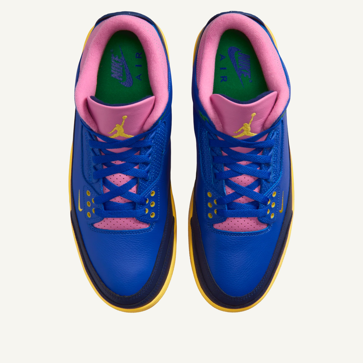 Jordan Men's Blue Air Jordan 3 Retro OG 'Brazil' Sneakers, IV4871 400