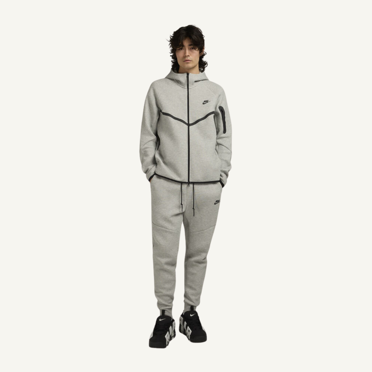 Nike Men's Grey Tech Full-Zip Windrunner Hoodie, HV0949-063