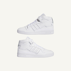 Adidas Originals Men's White Forum Mid Sneakers, IG3754 (No Box)