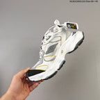 Balenciaga Monday Low-Top Sneakers in White, Gray and Yellow