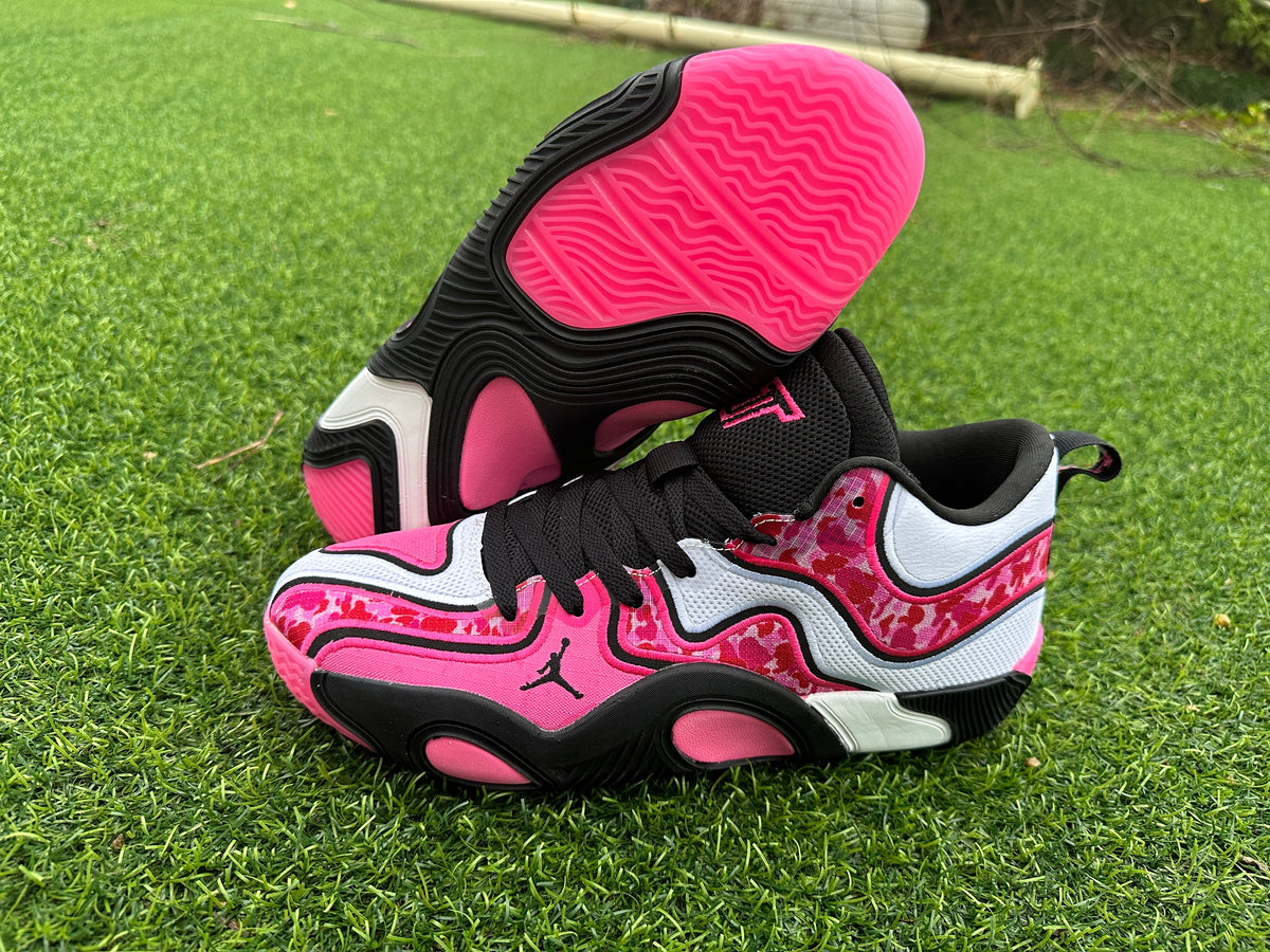 Jordan Tatum 2 Basketball Shoes in Black, White & Pink