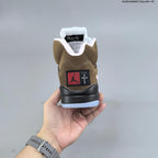 Jordan Air Jordan 5 Retro High-Top Sneakers in Brown and Pink