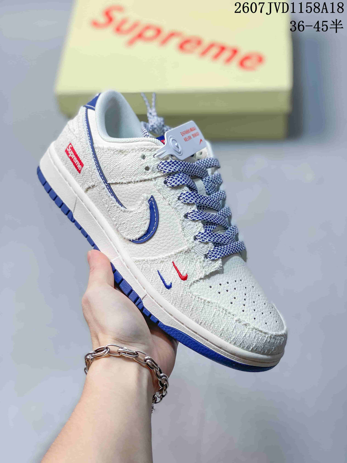 Nike SB Dunk Low Gray Multi-Color Custom Style 2607JVD1158A18