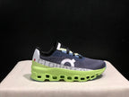 On Cloudmonster Running Shoes in Navy and Lime