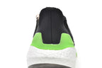 adidas UltraBoost 22 Black Solar Green Running Shoes GX6640