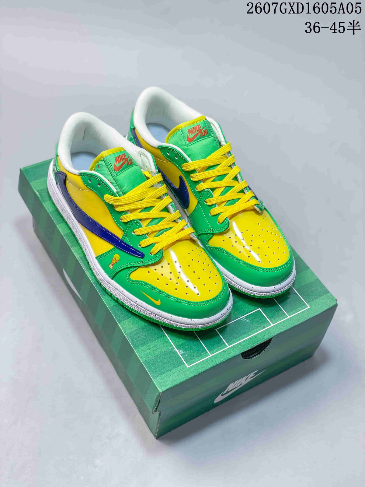 Jordan Air Jordan 1 Low Green Yellow Blue Sneakers