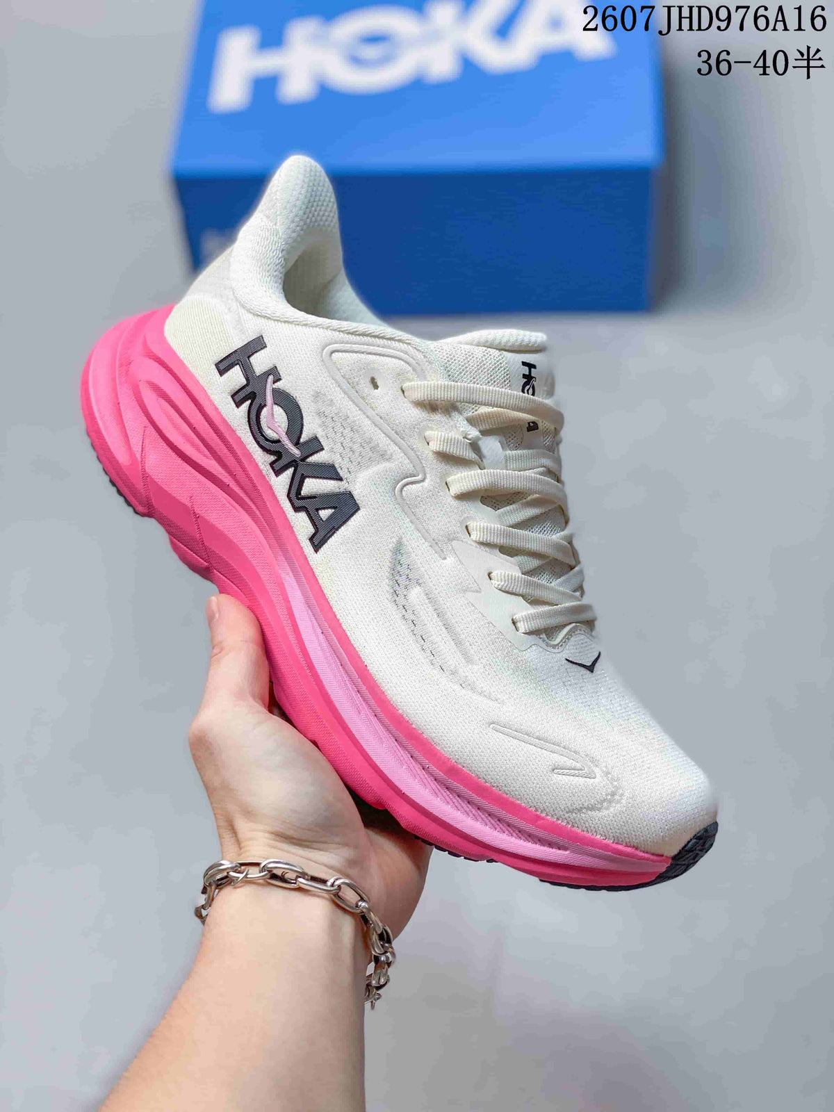 HOKA Clifton 10 White Pink Sneakers 07JHD976A16