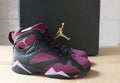 Air Jordan 7 Mulberry Black and Burgundy High-Top Sneakers