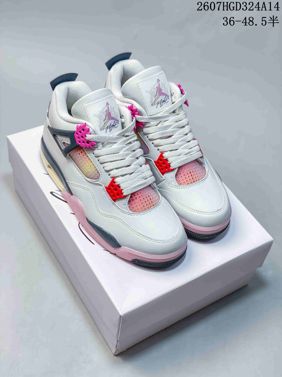 Jordan Air Jordan 4 Retro Comic White Black Pink Sneakers