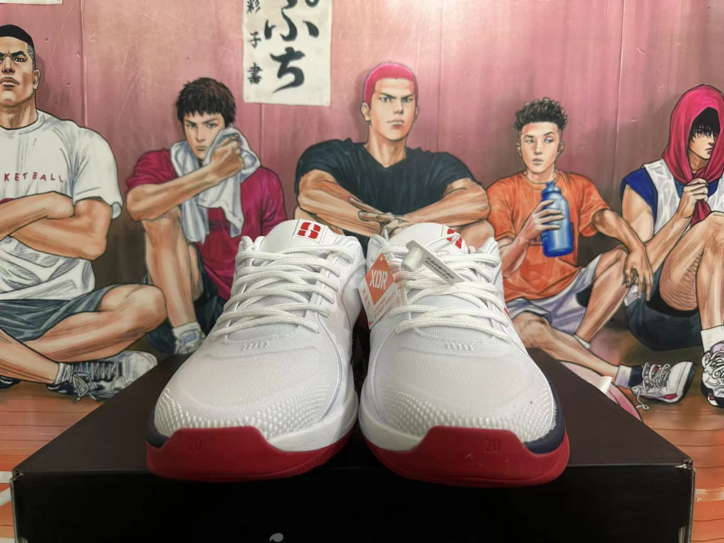 Nike White and Red Basketball Shoes