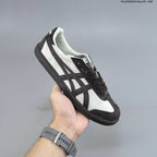 Onitsuka Tiger Tokuten Low-Top Sneakers in White and Dark Brown