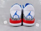 Jordan 3 Retro White Red Blue Sneakers