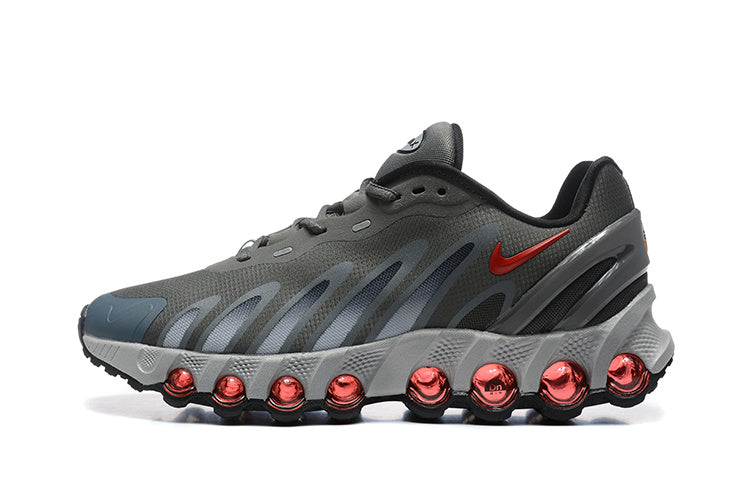 Nike Air Max Grey and Red Running-Style Sneakers