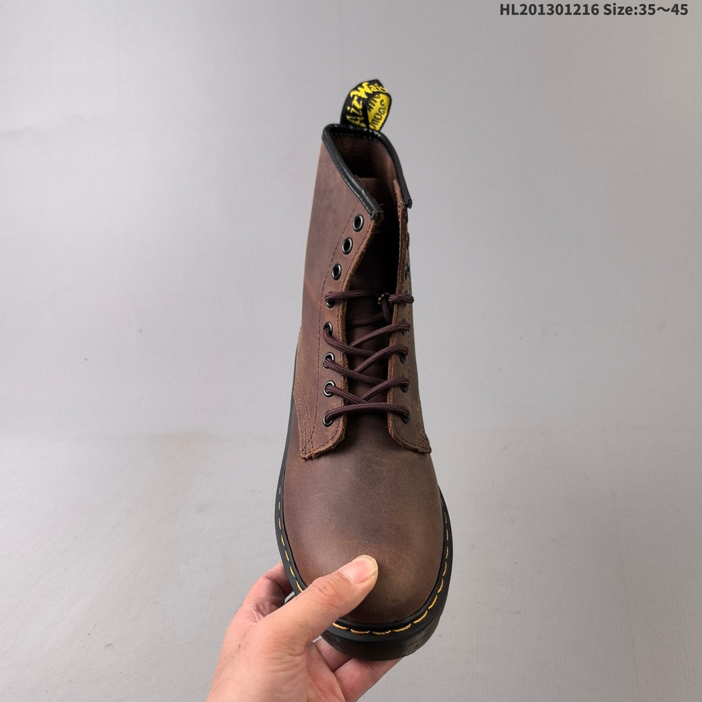 Dr. Martens 1460 Brown Platform Lace-Up Boots