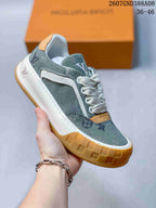 Louis Vuitton Tilted Low-Top Sneakers in Green Monogram