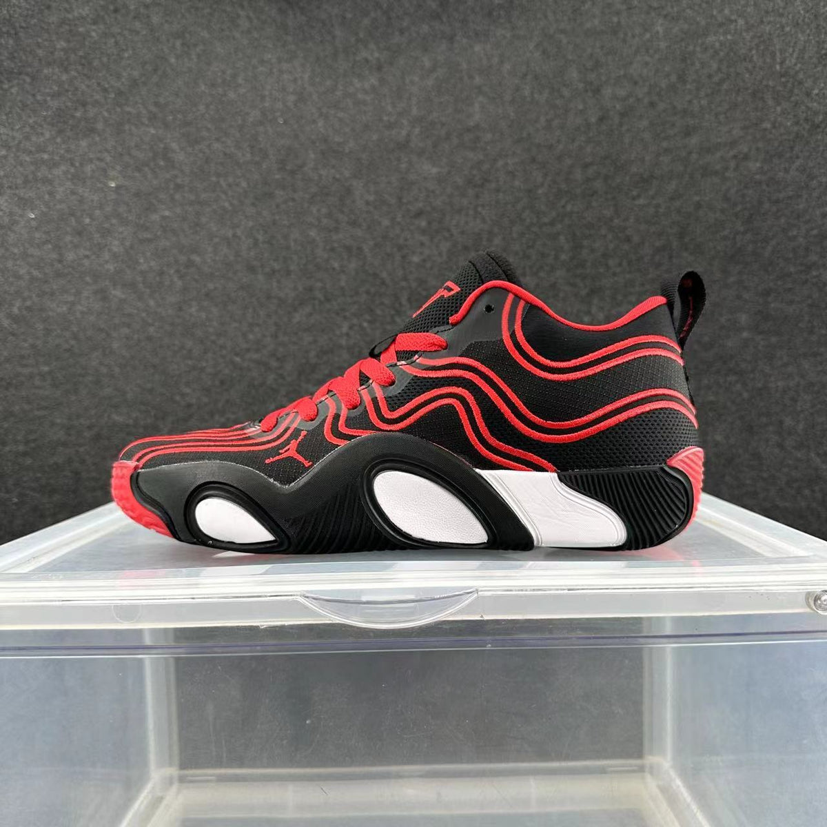Nike Black and Red Basketball Sneakers