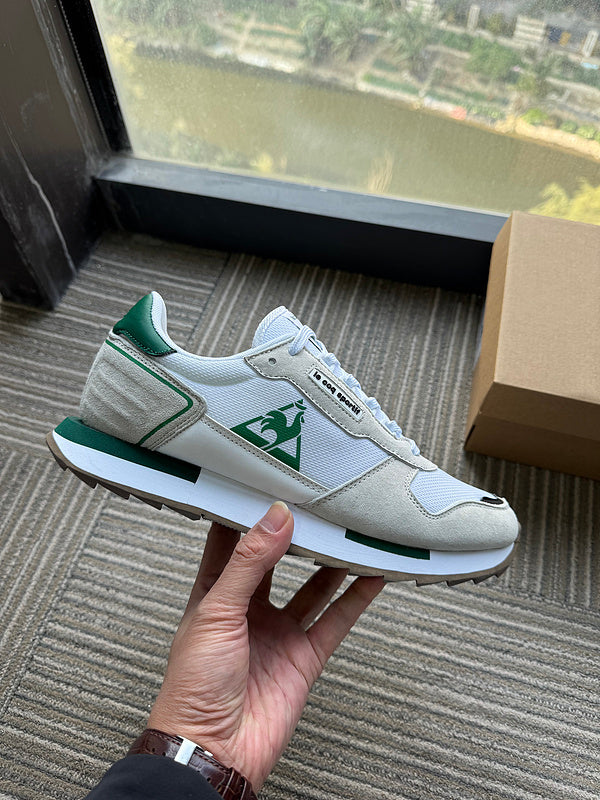 Le Coq Sportif AN-9 Sneakers, Grey and Green