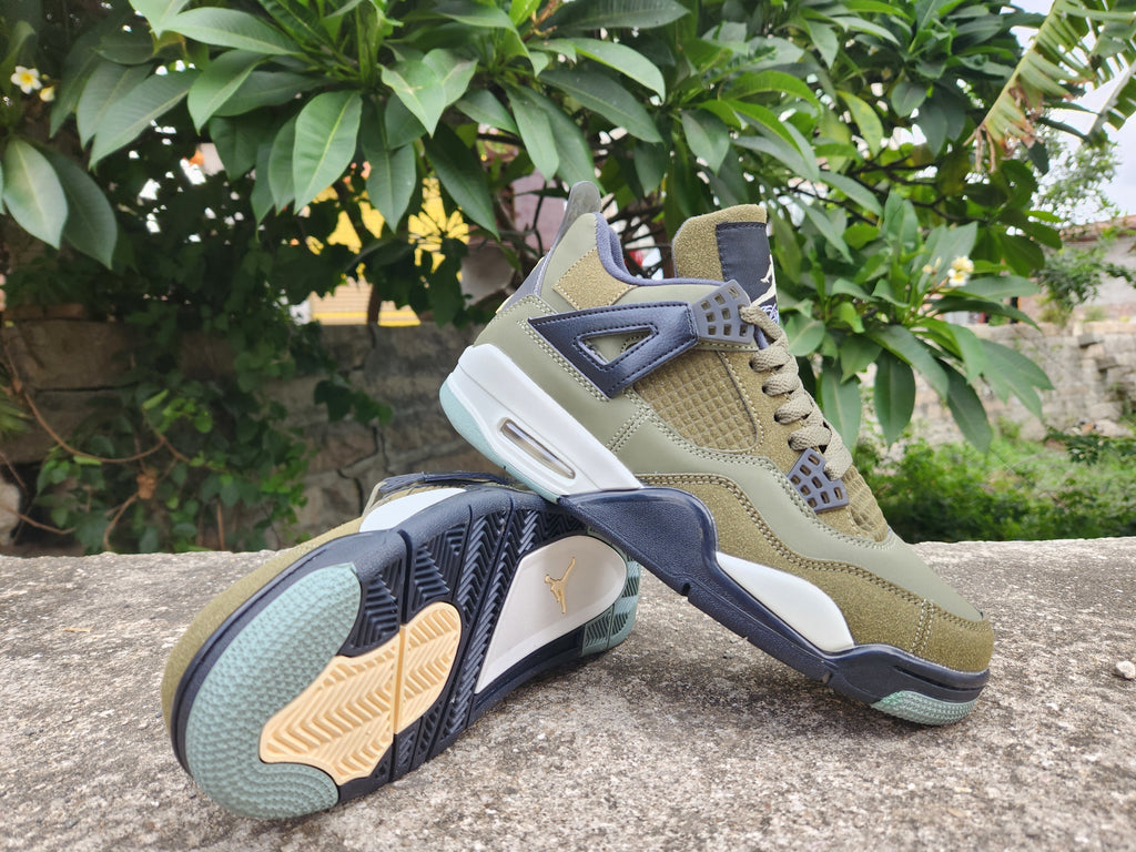 Jordan Air Jordan 4 Retro Olive Canvas Sneakers